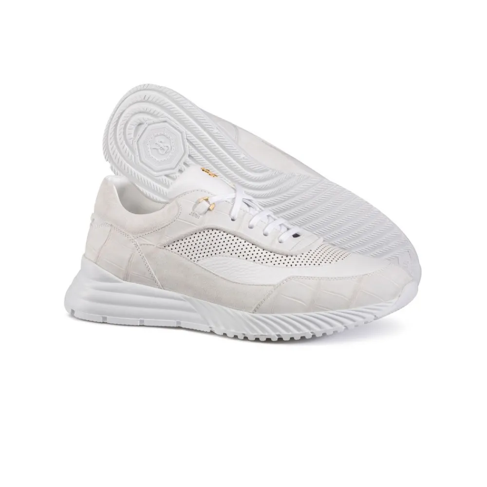 Best Sale Crocodile, Suede And Deer Leather Sneakers Sneakers