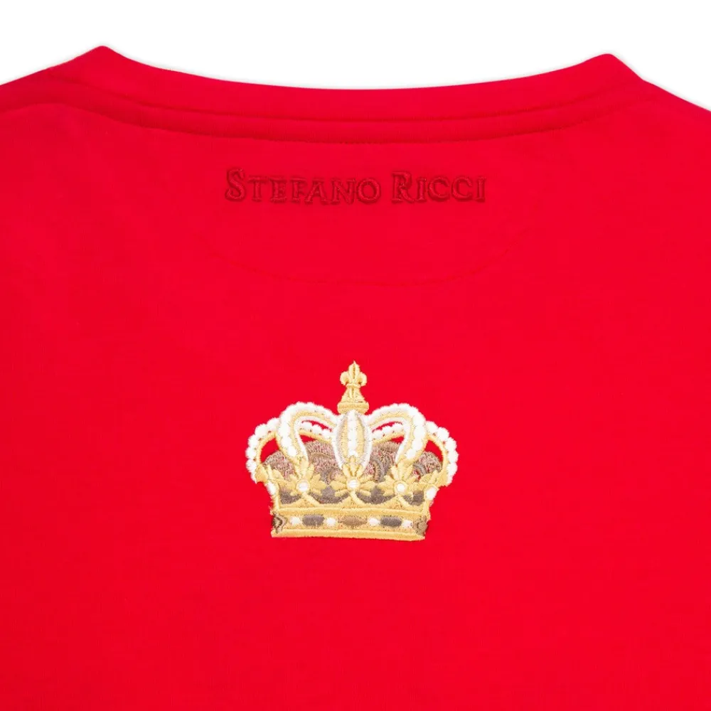 Cheap Crown Motif Crew Neck T-Shirt Mens T-Shirts
