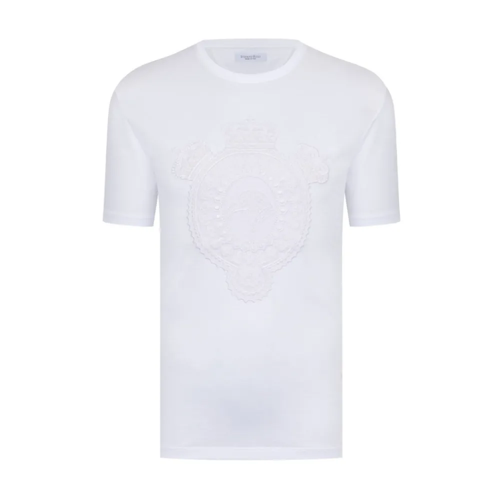 Shop Crown Motif Crew Neck T-Shirt Mens T-Shirts