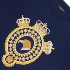 Fashion Crown Motif Crew Neck T-Shirt Mens Last Sizes