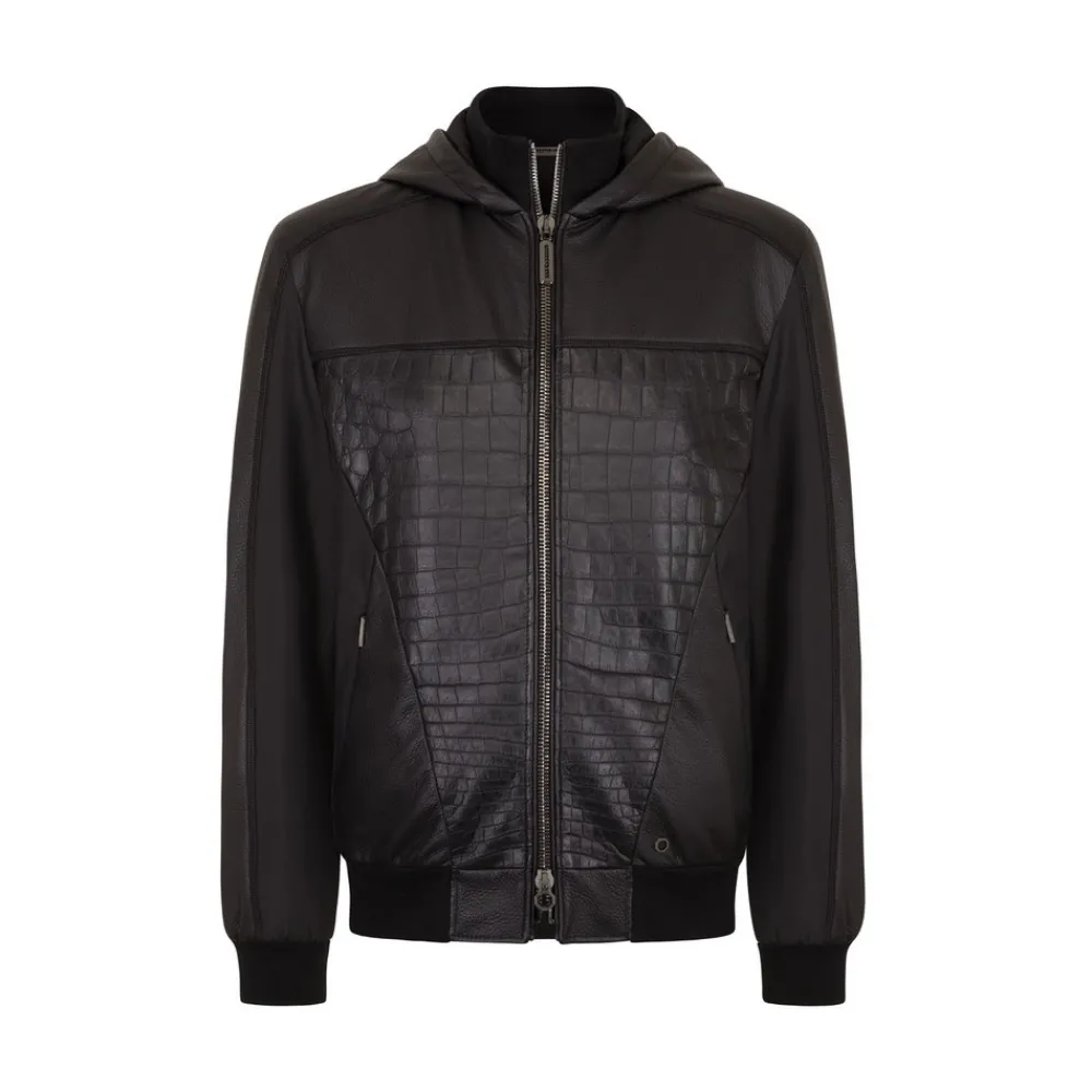 Cheap Deerskin And Crocodile Leather Blouson Mens Outerwear