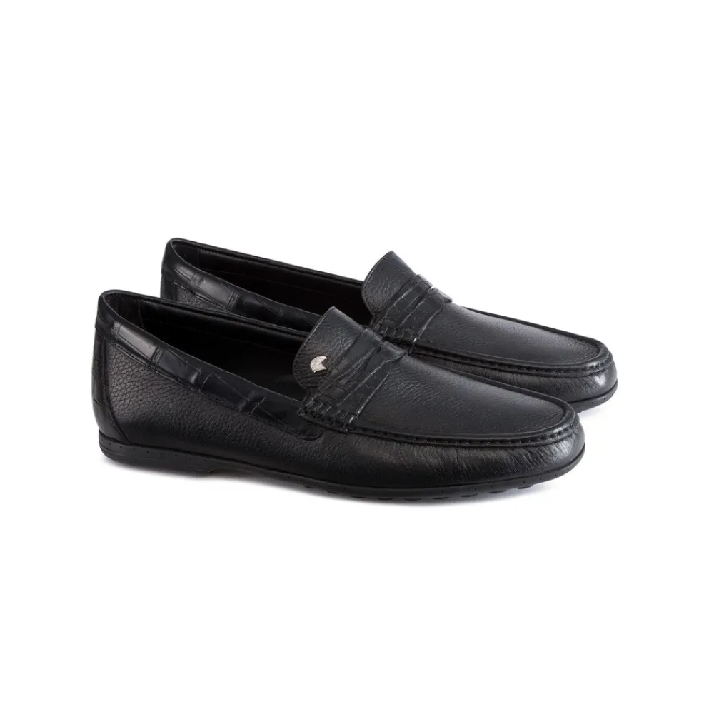 Hot Deerskin And Matted Crocodile Loafers Loafers