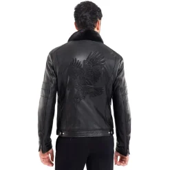 Best Sale Deerskin Blouson With Mink Fur Collar Mens Last Sizes