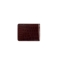 Store Diamante Crocodile And Calfskin Bifold Wallet Small Leather Goods