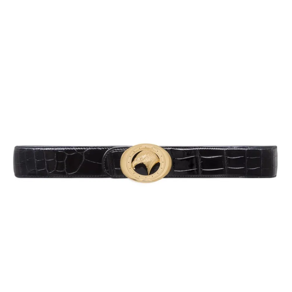 Cheap Diamante Crocodile Leather Belt Belts