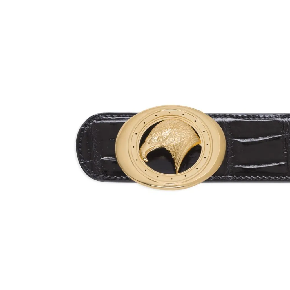 Cheap Diamante Crocodile Leather Belt Belts