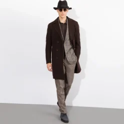 Hot Double Breasted Deconstructed Coat Mens Outerwear