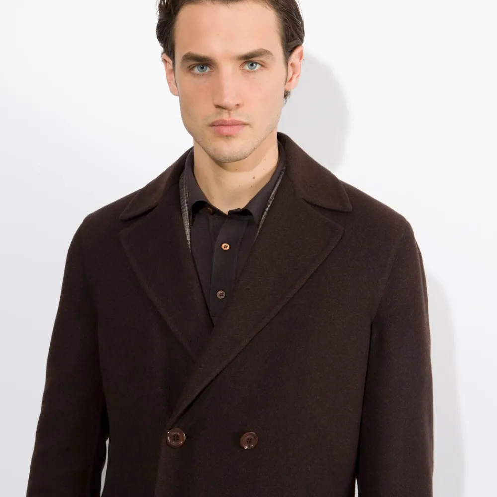 Hot Double Breasted Deconstructed Coat Mens Outerwear