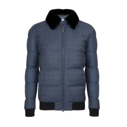 Shop Down Blouson With Mink Fur Collar Mens Outerwear