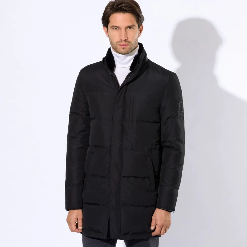 Clearance Down Coat With Beaver Fur Collar Mens Outerwear