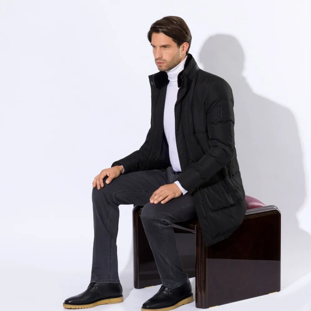 Clearance Down Coat With Beaver Fur Collar Mens Outerwear