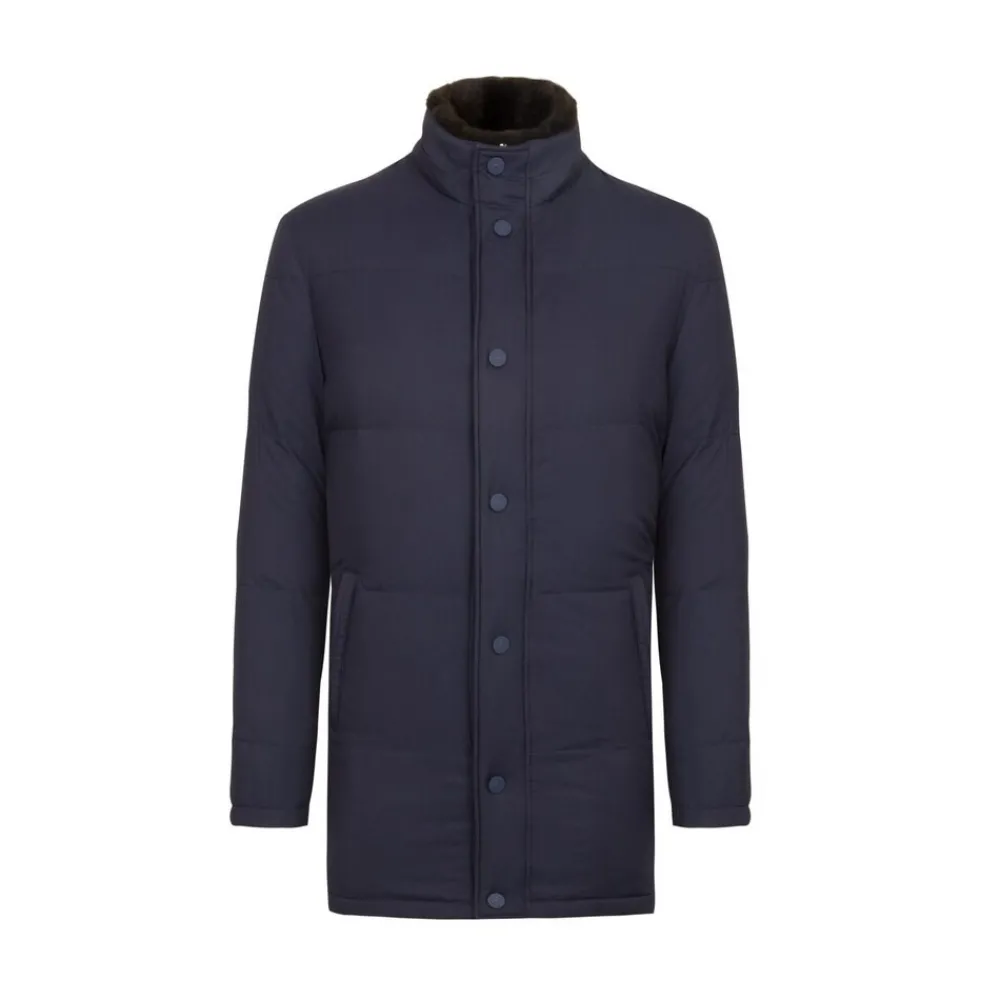 Sale Down Coat With Beaver Fur Collar Mens Outerwear