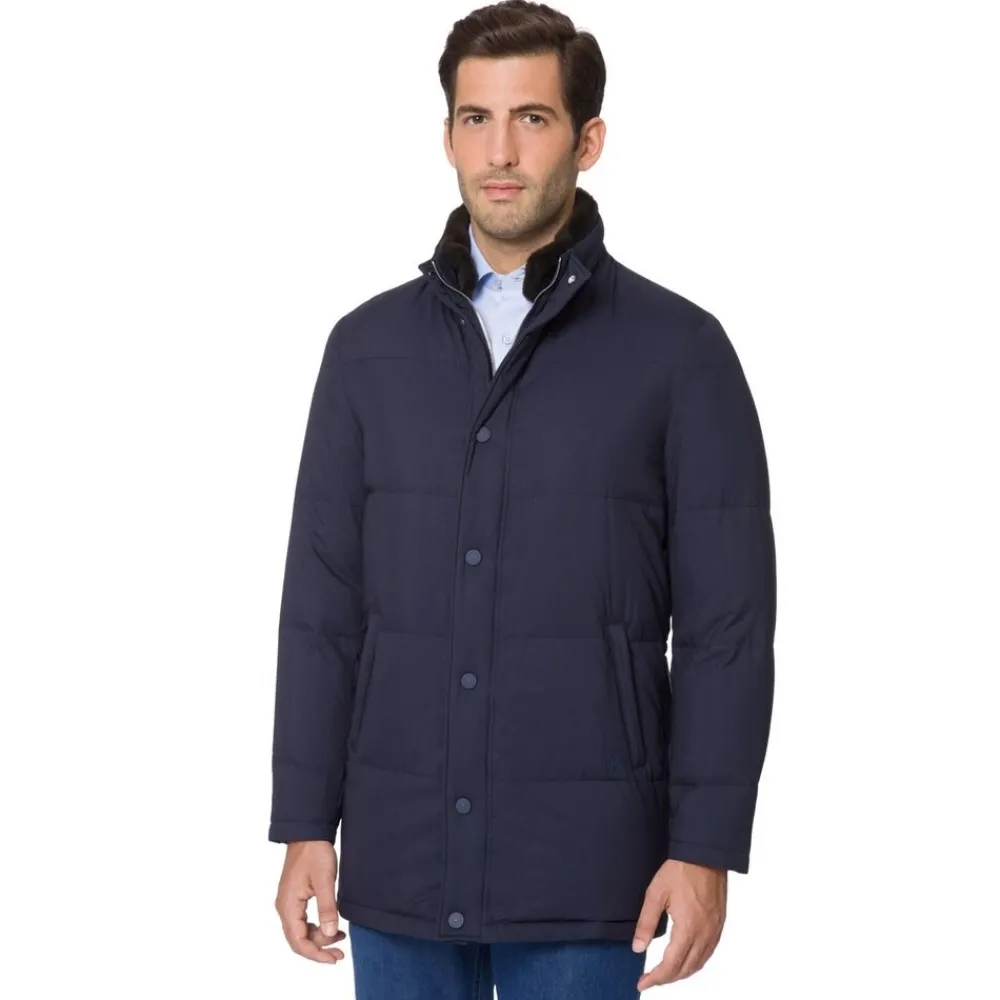 Sale Down Coat With Beaver Fur Collar Mens Outerwear