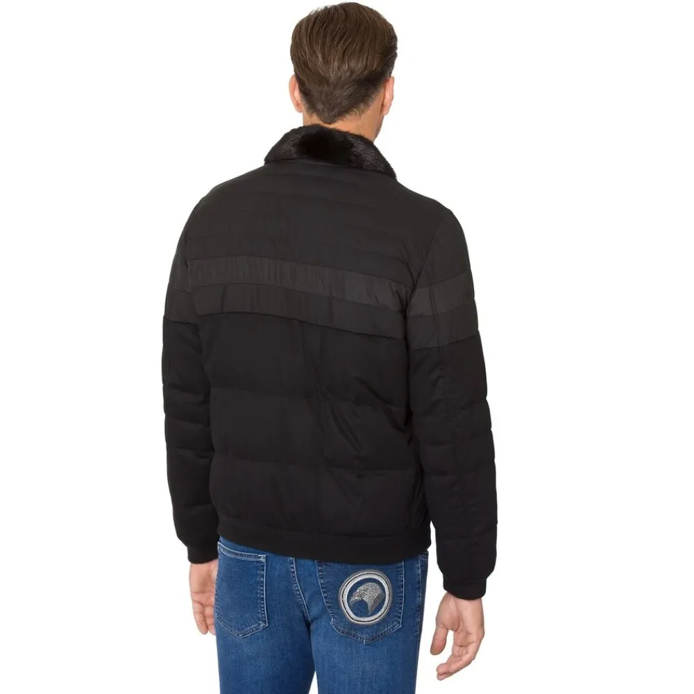 Clearance Down Coat With Mink Fur Collar Mens Outerwear