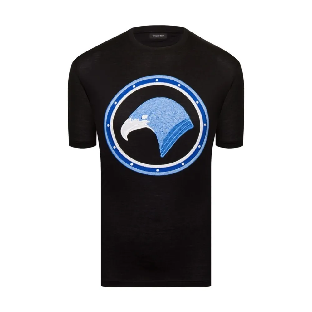 Best Eagle Head Embroidered T-Shirt Mens T-Shirts