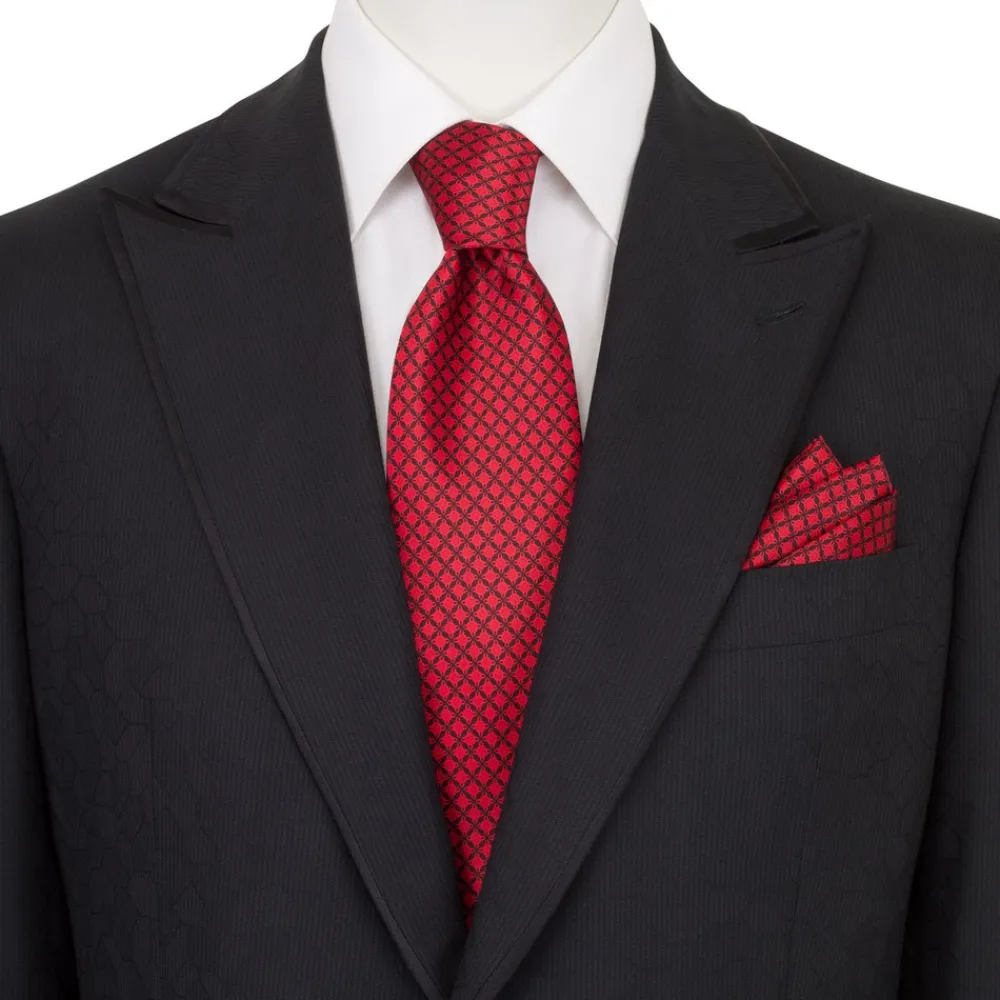 Online Hand Printed Silk Tie Set Ties