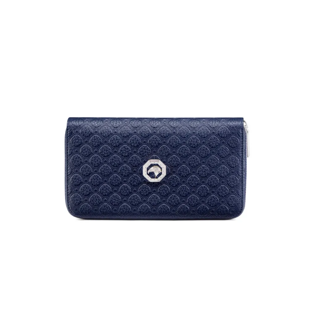 Best Sale Handmade Calfskin Leather Zip Wallet Small Leather Goods