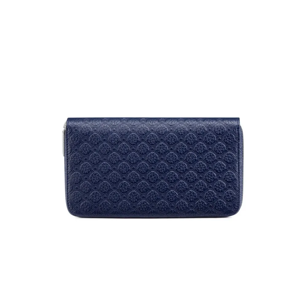 Best Sale Handmade Calfskin Leather Zip Wallet Small Leather Goods
