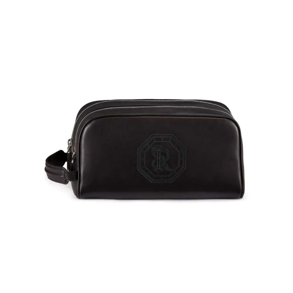 Flash Sale Handmade Calfskin Leather Toiletry Bag Small Leather Goods