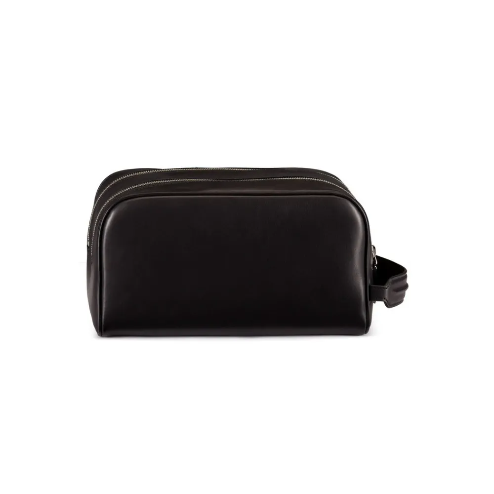 Flash Sale Handmade Calfskin Leather Toiletry Bag Small Leather Goods