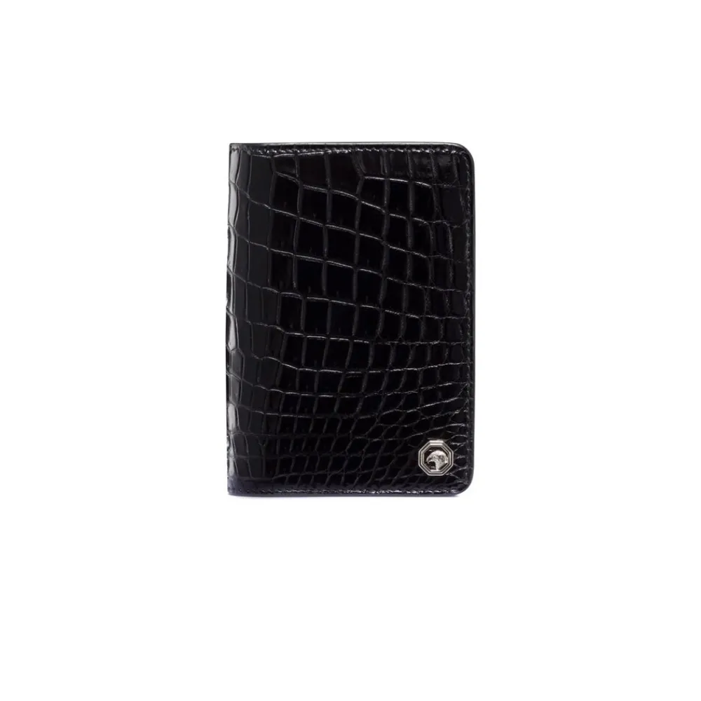 Cheap Handmade Crocodile And Calfskin Leather Wallet Small Leather Goods
