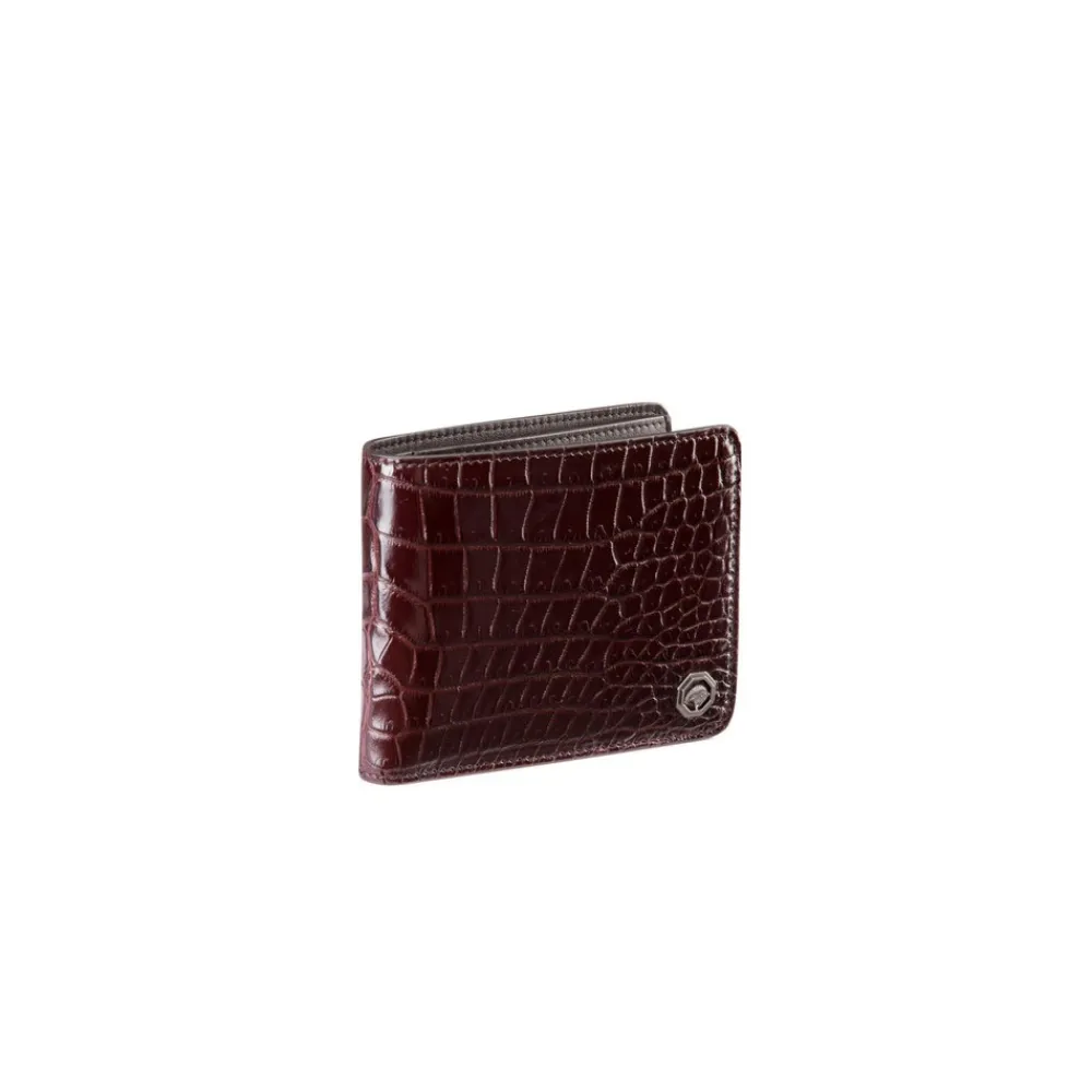 Online Handmade Crocodile And Calfskin Leather Bifold Wallet Small Leather Goods