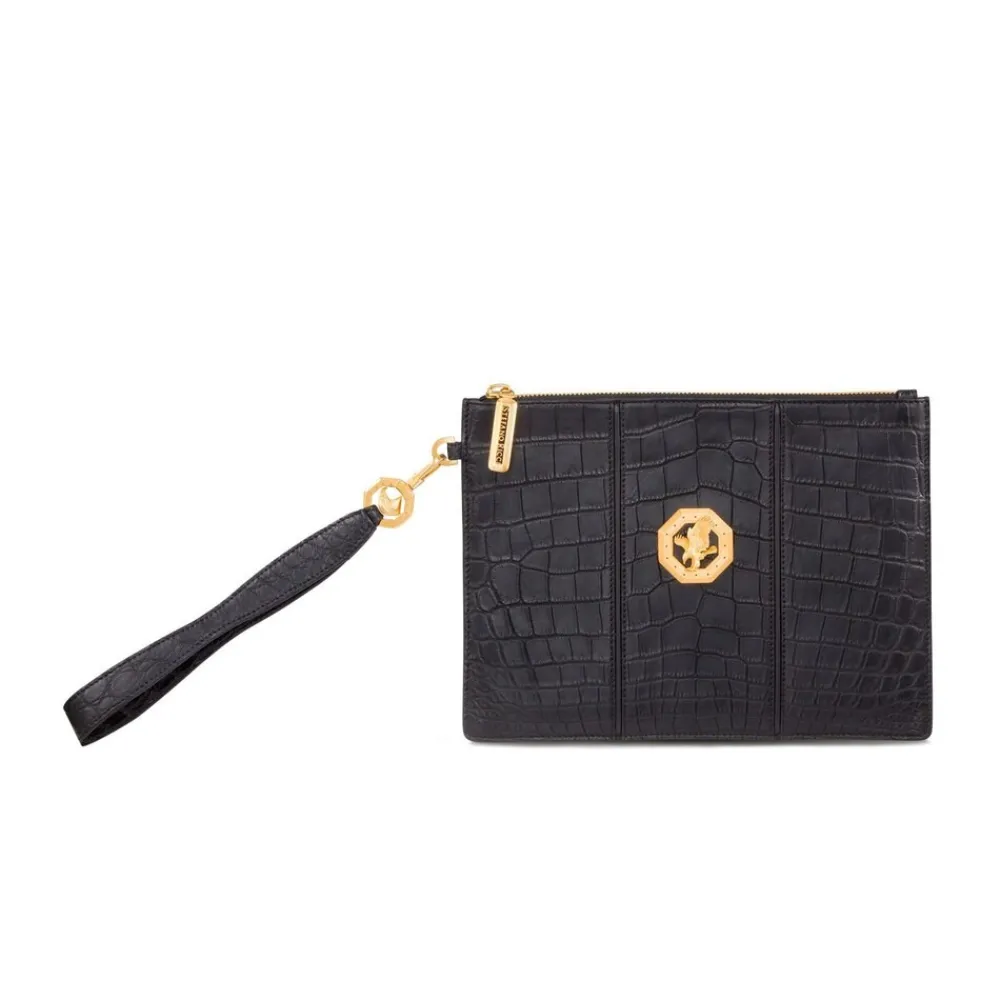 Cheap Handmade Crocodile Document Holder Bag Small Leather Goods