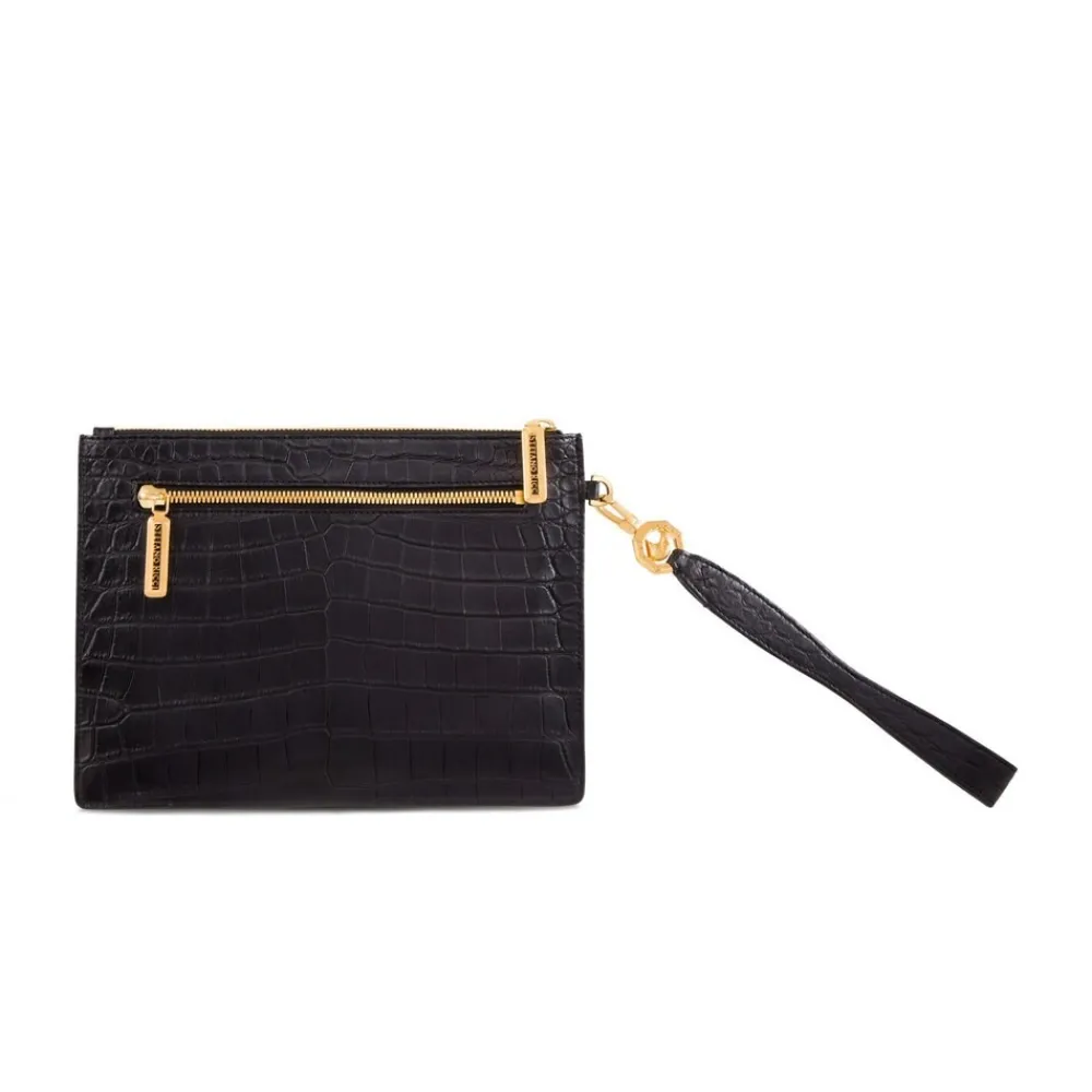 Cheap Handmade Crocodile Document Holder Bag Small Leather Goods