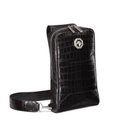 Clearance Handmade Crocodile Leather Sling Backpack Bags