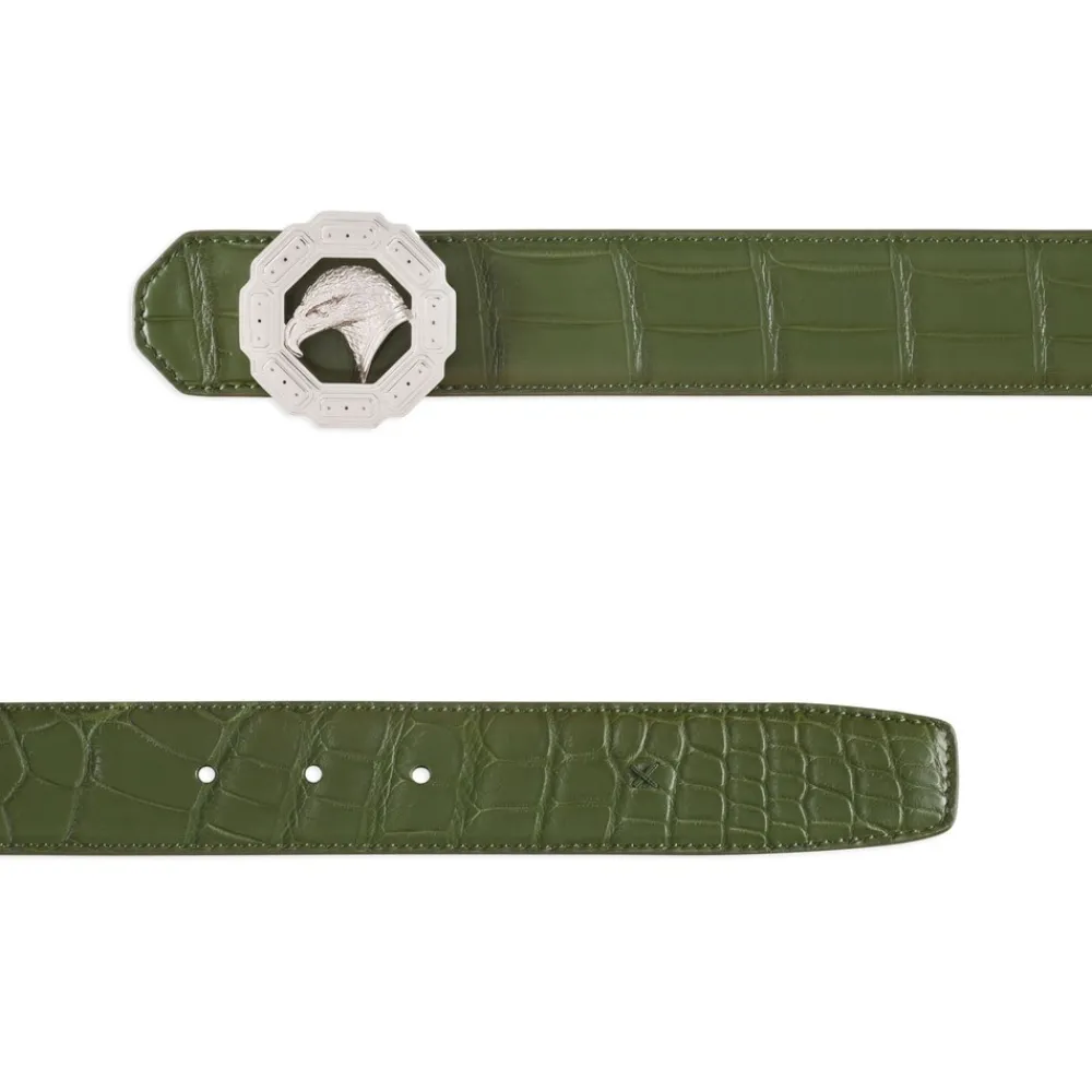 Best Handmade Matted Crocodile Leather Belt Belts