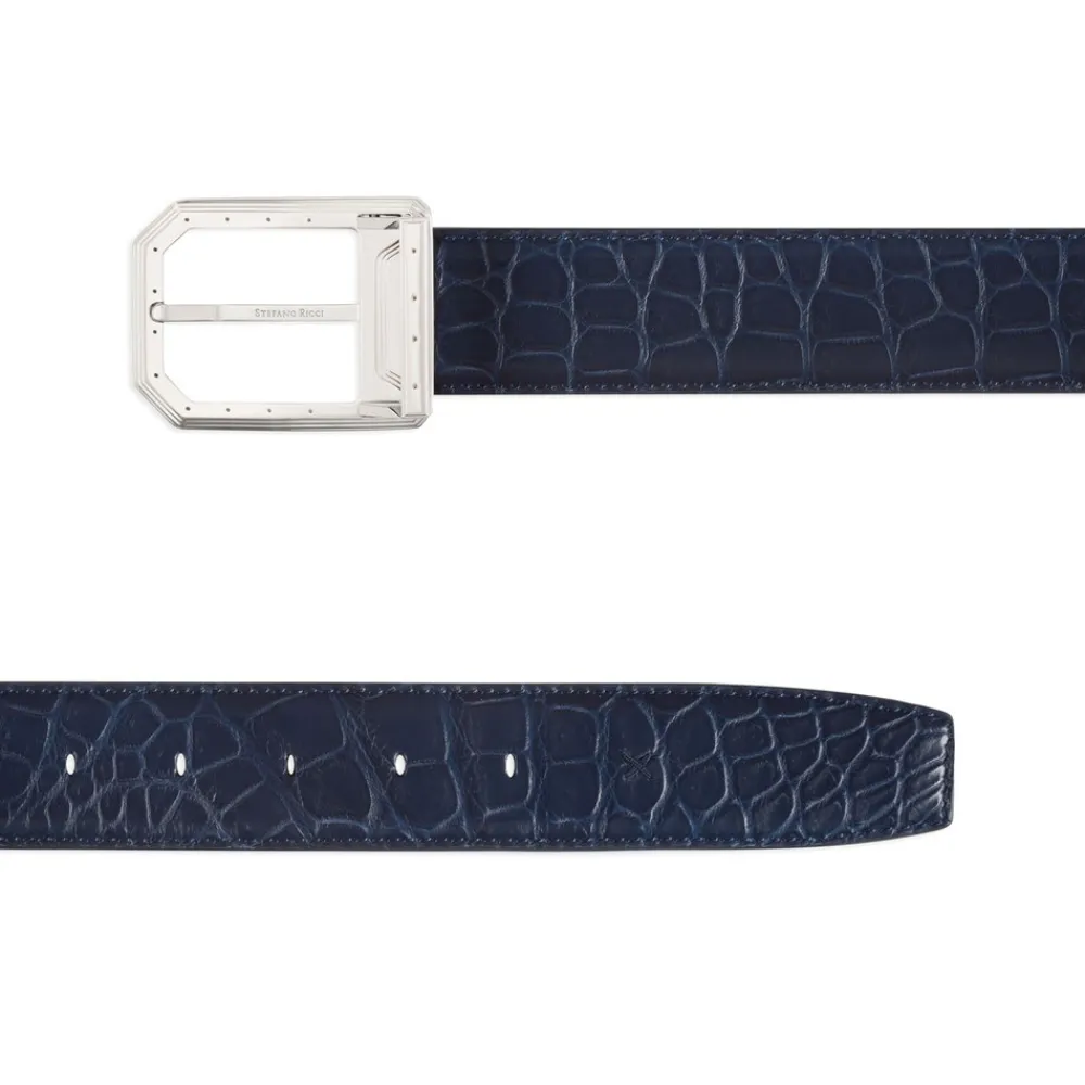Clearance Handmade Matted Crocodile Leather Belt Belts