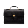 Sale Handmade Matted Crocodile Briefcase Bags