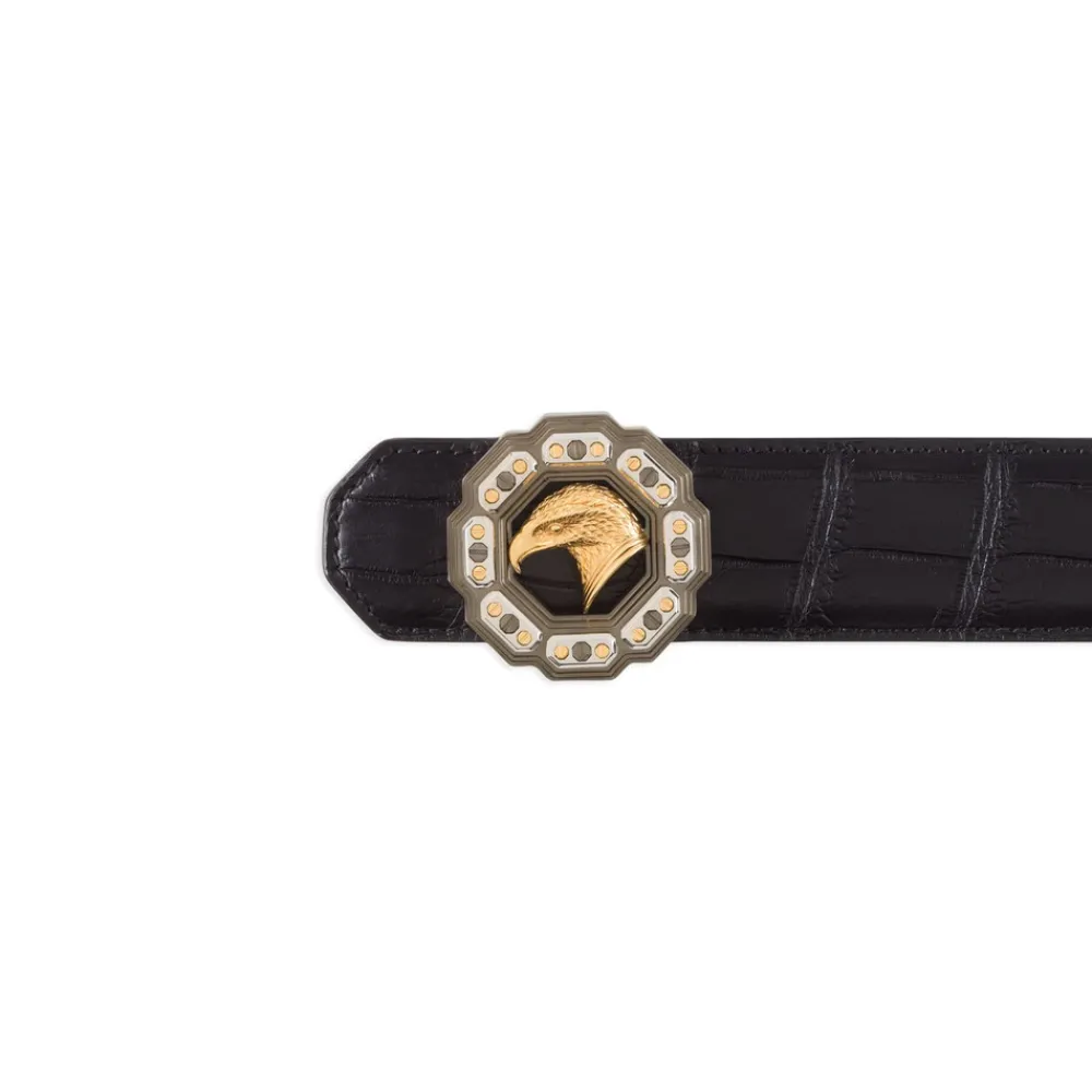 Outlet Handmade Matted Crocodile Belt Belts