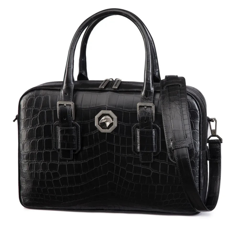 Discount Handmade Matted Crocodile Business Bag Bags
