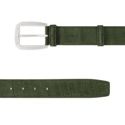 Discount Handmade Nubuck Crocodile Leather Belt Belts
