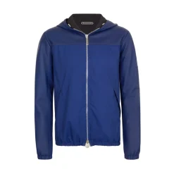 Best Sale Hooded Blouson With Lambskin Leather Inserts Mens Last Sizes