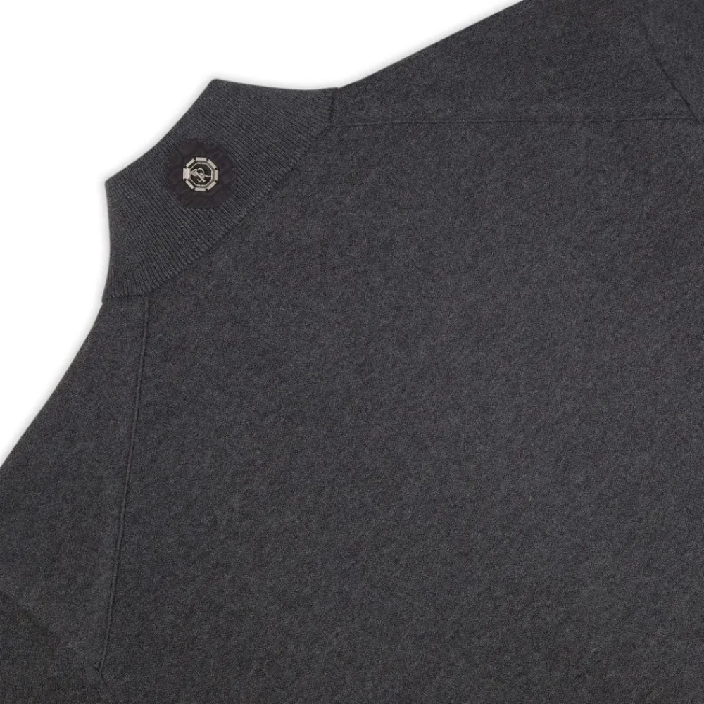 New Knit Blouson With Crocodile Leather Inserts Mens Knitwear