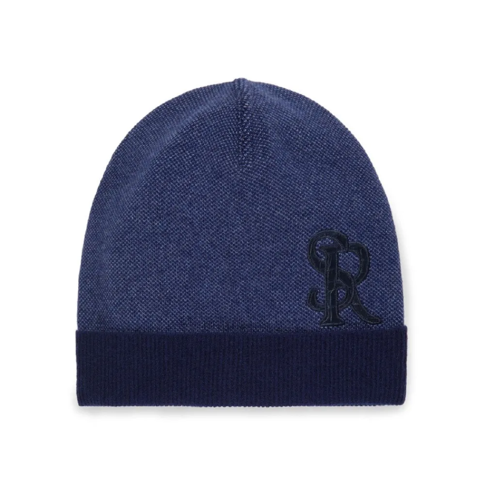 Online Knit Cap With Crocodile Leather Inserts Hats