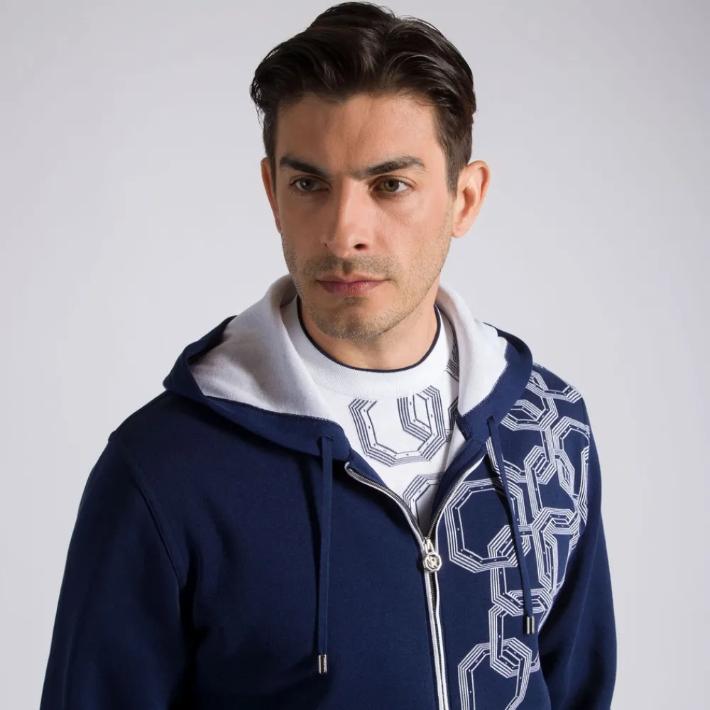 Hot Knit Hooded Jogging Blouson Mens Jogging Suits