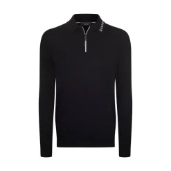 Best Sale Knit Long Sleeve Zip Polo Mens Knitwear