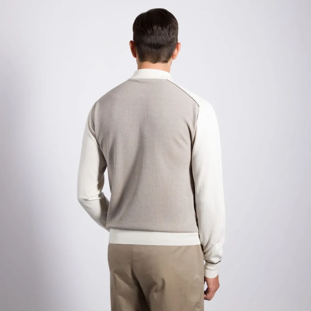 Outlet Knit Long Sleeve Zip Polo Mens Knitwear