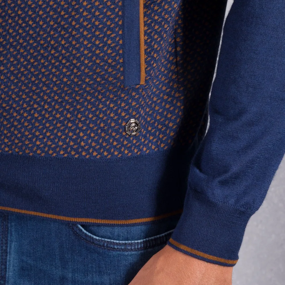 Discount Knit Mockneck Blouson Mens Knitwear