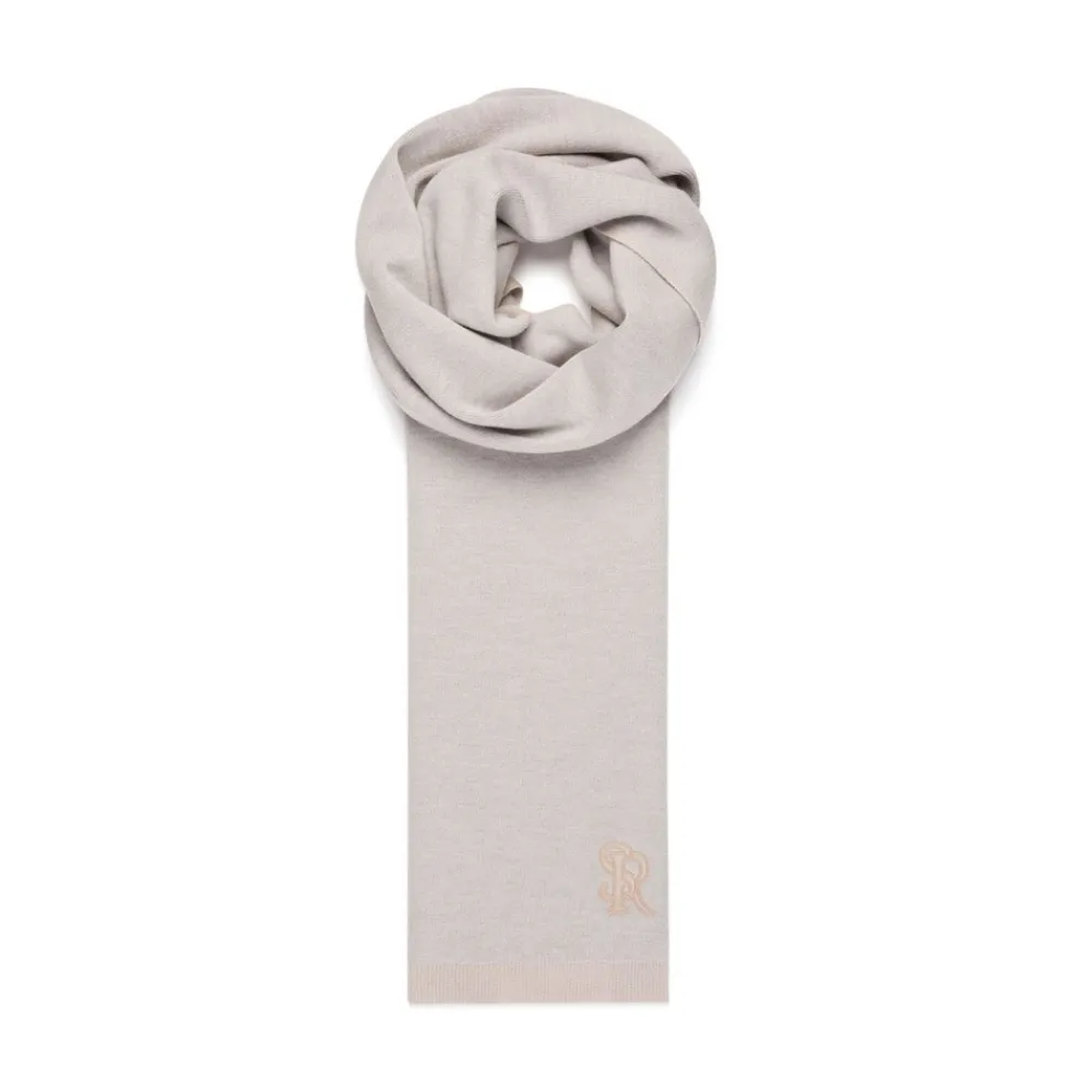Best Knit Scarf With Crocodile Leather Inserts Scarves