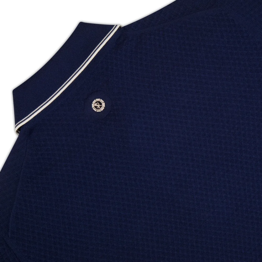 Store Knit Short Sleeve Four-Button Polo Mens Knitwear