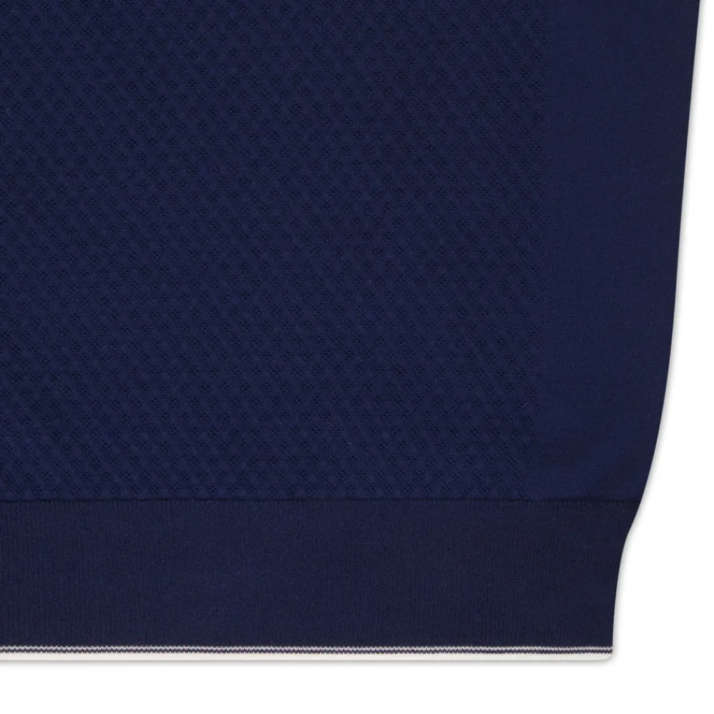 Store Knit Short Sleeve Four-Button Polo Mens Knitwear