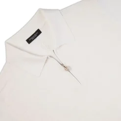 New Knit Short Sleeve Zip Polo Mens Knitwear
