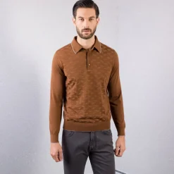 Best Knit Three-Button Polo Mens Knitwear