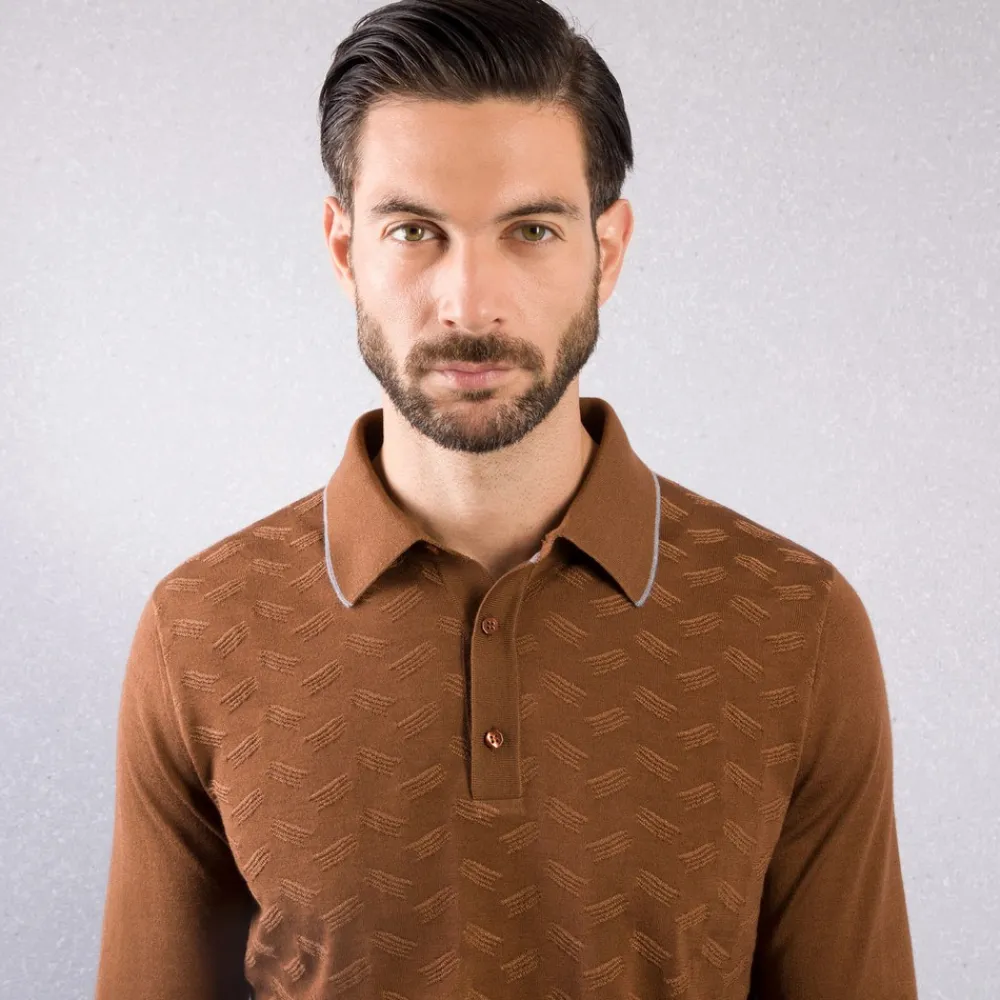 Best Knit Three-Button Polo Mens Knitwear