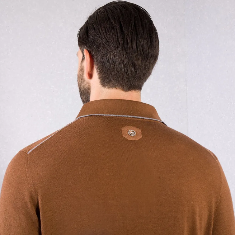 Best Knit Three-Button Polo Mens Knitwear