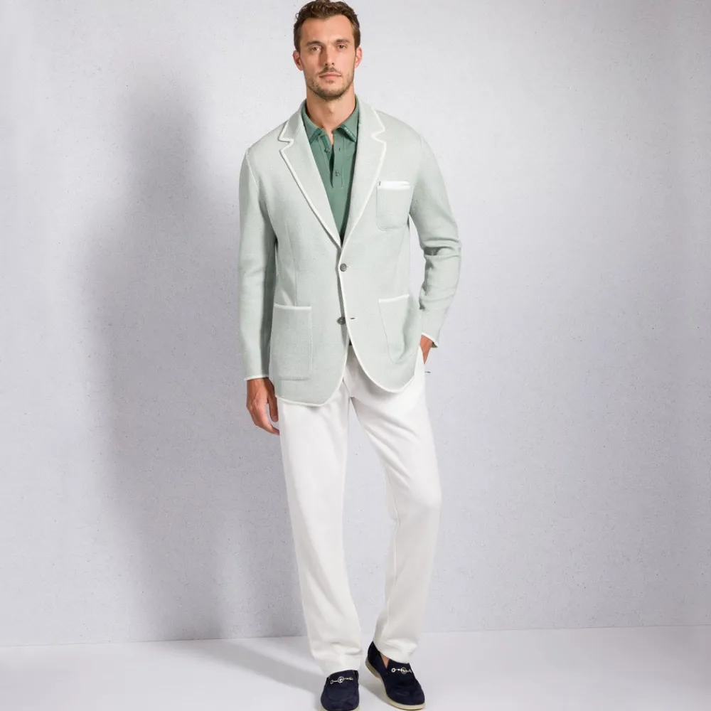 Cheap Knit Two-Button Jacket Mens Knitwear